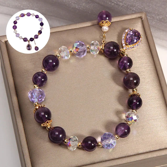 VioletVibes™ Natuurlijke Amethist Waterdruppel Armband | Tijdelijk 50% Korting