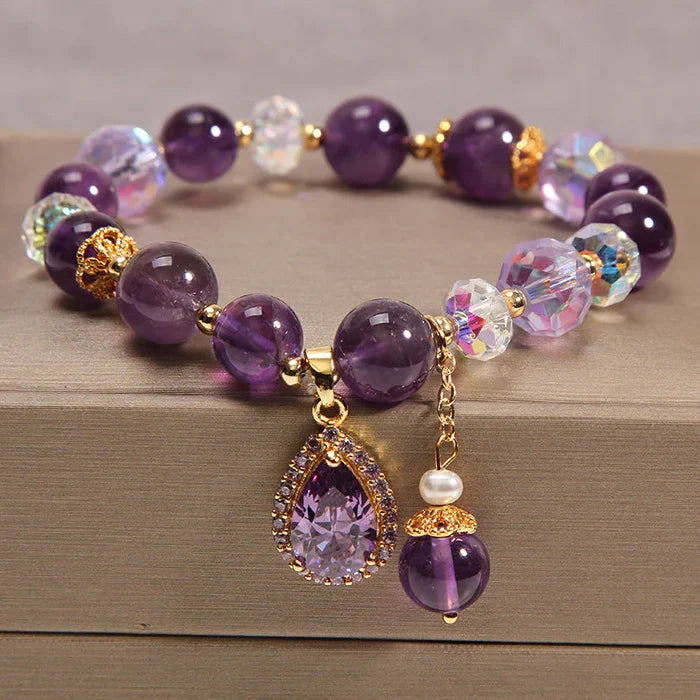 VioletVibes™ Natuurlijke Amethist Waterdruppel Armband | Tijdelijk 50% Korting