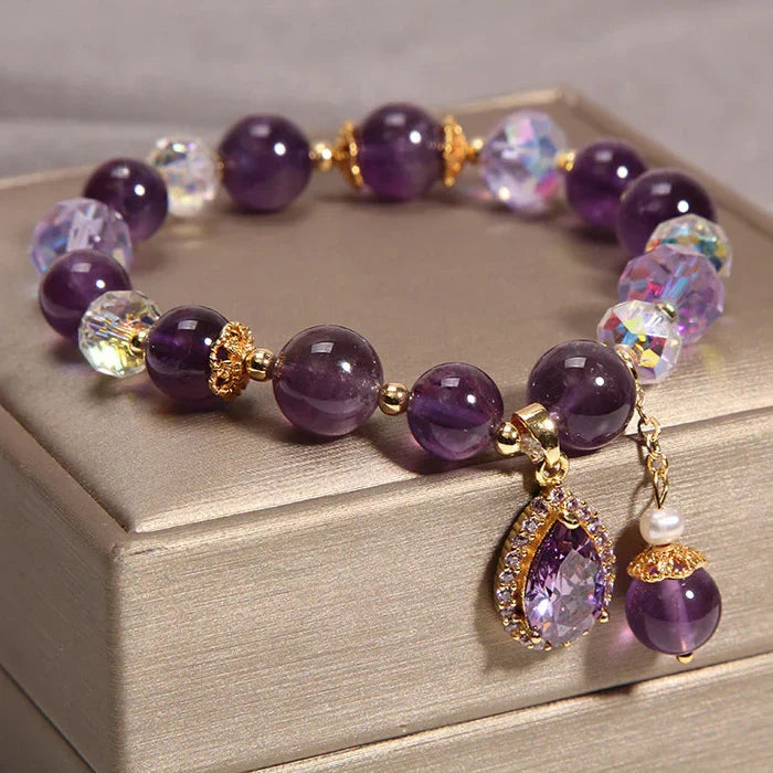 VioletVibes™ Natuurlijke Amethist Waterdruppel Armband | Tijdelijk 50% Korting