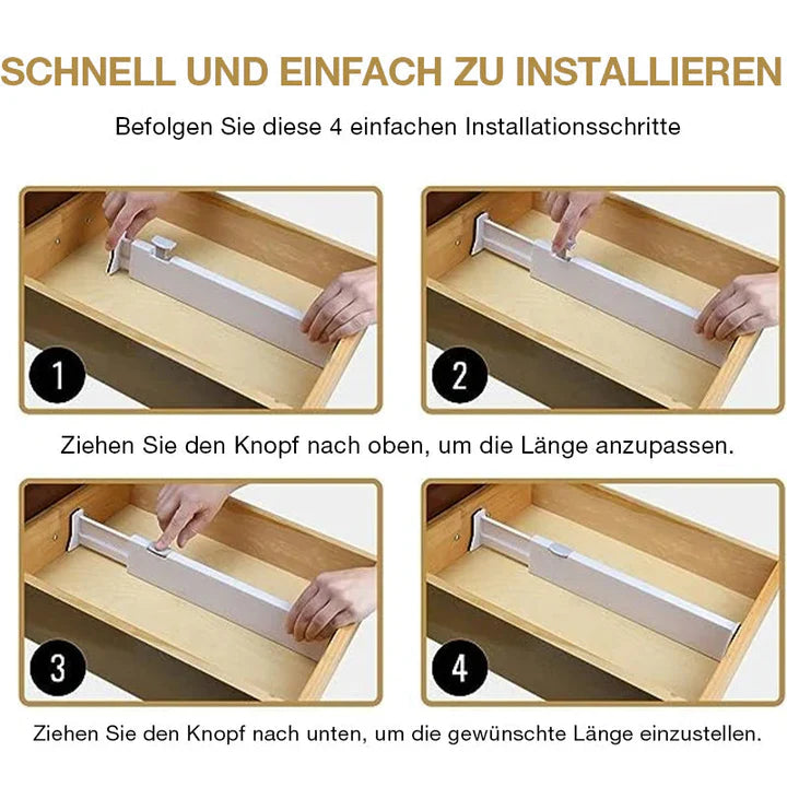 1 + 1 Gratis | ShelfDevide™ Intrekbare ladeverdelers