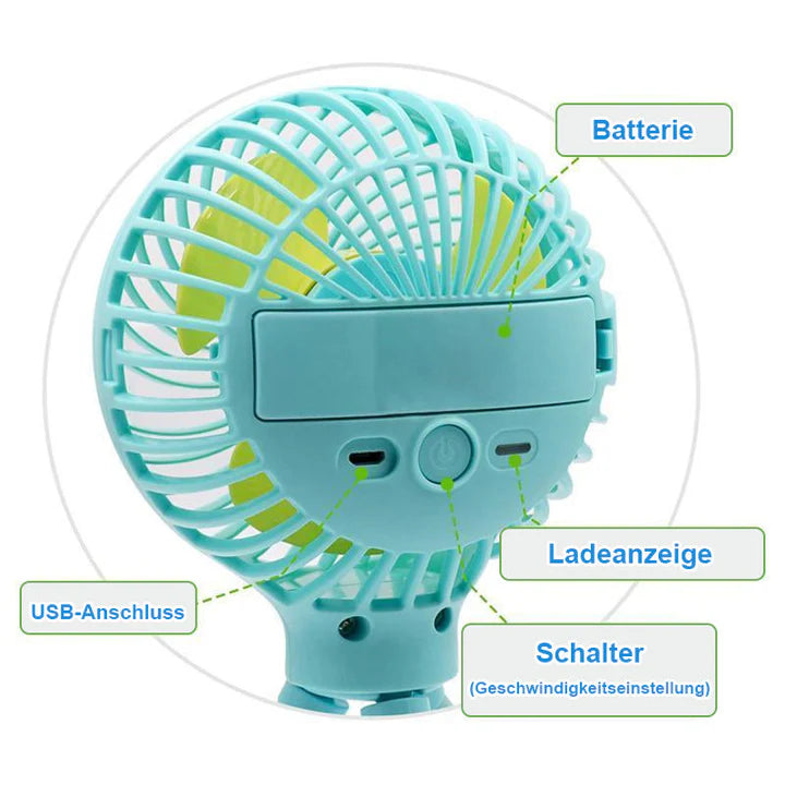 ClipFan™ Draagbare miniventilator met handvat | Tijdelijk 50% korting