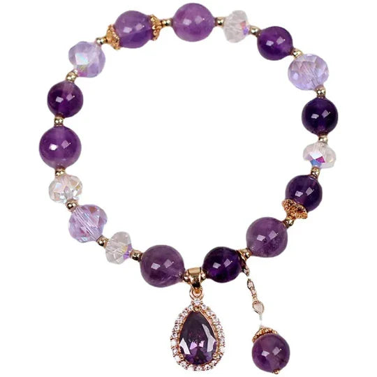 VioletVibes™ Natuurlijke Amethist Waterdruppel Armband | Tijdelijk 50% Korting