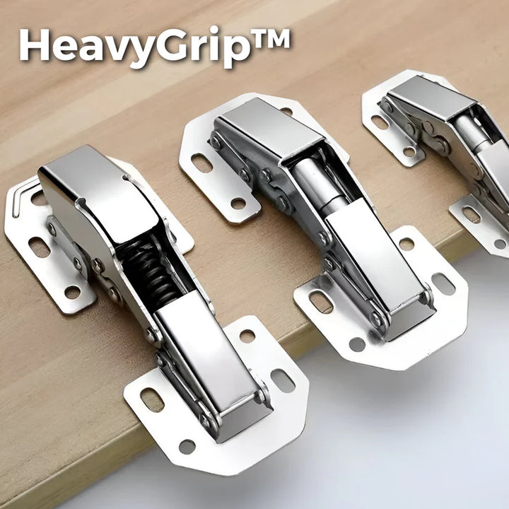 2 + 2 Gratis | HeavyGrip™ – Gleufloos scharnier voor het vastzetten van kastdeuren [Laatste dag korting]