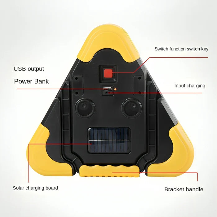 RoadSafe™ Driehoekig noodbaken op zonne-energie | 50% Korting