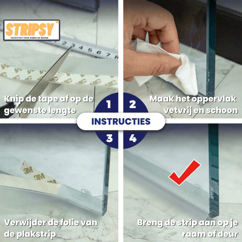 Stripsy™ Innovatieve Tochtstrips | Tijdelijk 1 + 1 Gratis