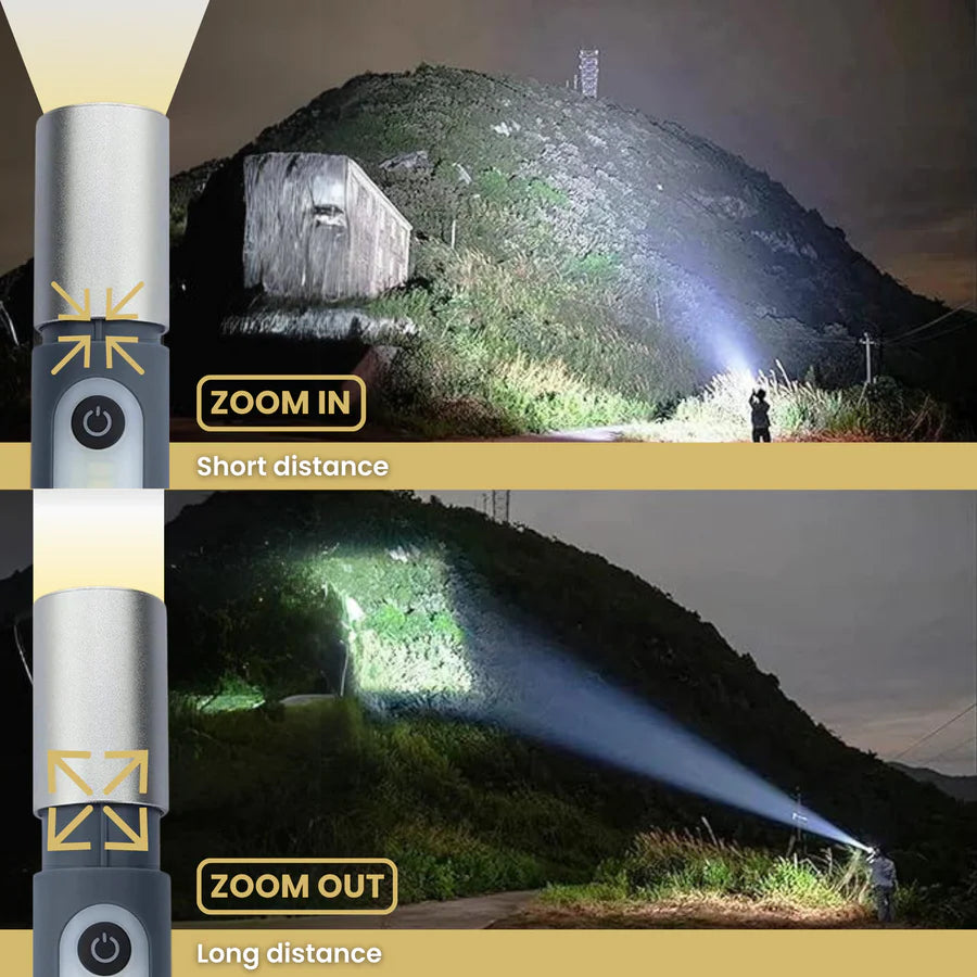 Luminex™ Oplaadbare LED Zaklamp | Tijdelijk 50% Korting