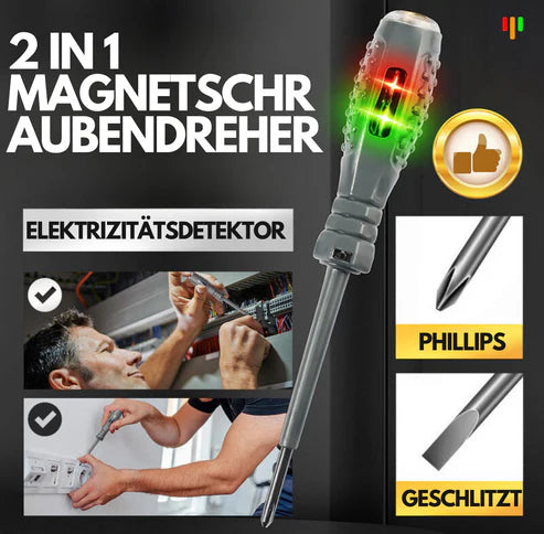 MagScrew™ – 2-in-1 schroevendraaier voor spanningstester | 1 + 1 gratis