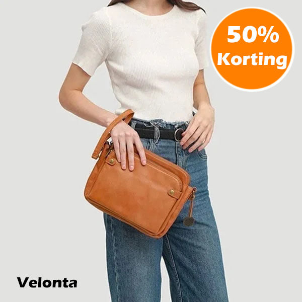 50% Korting | MultiBag™ Luxe lederen schoudertas