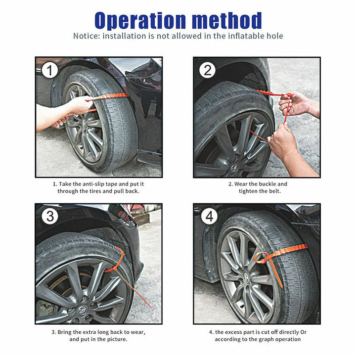 PerfectTire™ – Antislip sneeuwketting voor auto's in de winter | 10 + 10 gratis